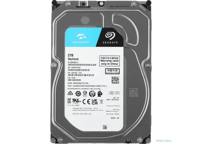 2TB Seagate Skyhawk (ST2000VX017) {Serial ATA III, 5400 rpm, 256mb, для видеонаблюдения}
