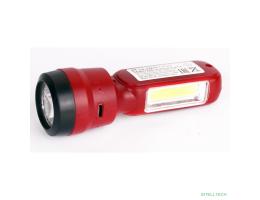 Ultraflash LED53764 (фонарь акк 4В, красн., 2LED, 3 Вт, 2 реж, USB, бокс са)