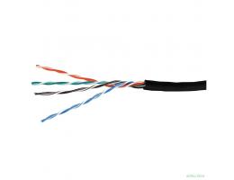 Кабель витая пара Bion BCL-U5460-381 U/UTP, кат.5e, 4x2x0,46 мм AWG 25, медь, одножильный, PE, для внешней прокладки, 305м,черный