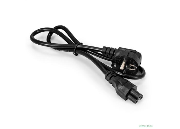 Exegate EX297818RUS Кабель питания ноутбуков ExeGate Special PC5-7,5S (Евровилка Schuko->C5, 3*0.75mm2, CCA, черный, 0.75м)