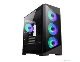 GameMax Корпус Destroyer TGB без БП(mATX, Черн.,USB3.0, Зак.стек., 4*120мм. ARGB , пыл.фильтр)