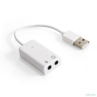 Exegate EX294786RUS Кабель-адаптер (внешняя звуковая карта) ExeGate <EX-AU-01S> для подключения гарнитуры к USB порту, 0,1м