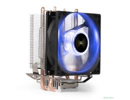 Exegate EX286297RUS Кулер ExeGate Wizard EXX200-PWM.BLUE (Al+Copper, 2 тепл.трубки, LGA775/1150/1151/1155/1156/1200/1700/AM2/AM2+/AM3/AM3+/AM4/FM1/FM2/754/939/940, TDP 80W, Fan 90mm, PWM, 800-2400RPM