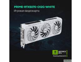 Видеокарта ASUS GeForce RTX5070 PRIME WHITE OC Edition 12Gb DDR7 192 bit 3*DP/HDMI 3 FAN (PRIME-RTX5070-O12G-WHITE) RTL