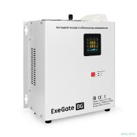 Exegate EX291764RUS Стабилизатор напряжения настенный ExeGate Master AV-15000 (15000ВА, вход 140-260В, цветной дисплей, выход 220В±8%, КПД 98%, 5 уровней защиты, задержка, усиленный метал.корпус, 1*Sc