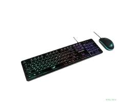 Dialog Проводной игровой набор KMGK-1707U BLACK Gan-Kata - клавиатура + опт. мышь с RGB подсветкой