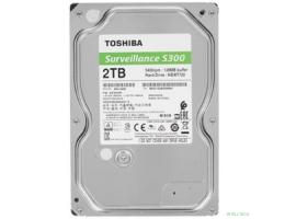 2TB Toshiba Surveillance S300 (HDWT720UZSVA/HDKPB04Z0A01) {SATA 6.0Gb/s, 5400 rpm, 128Mb buffer, 3.5" для видеонаблюдения}