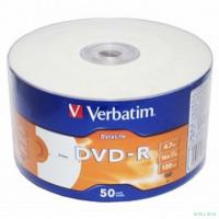 Verbatim  Диски DVD-R  4,7 Gb 16x DataLife Inkjet Printable, Shrink, 50 шт (43793)