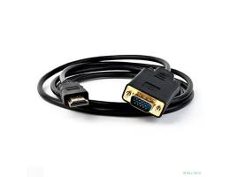ORIENT Кабель-адаптер HDMI M  C702 --> VGA 15M, длина 1.8 метра, черный