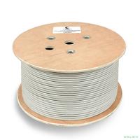 Cabeus SFTP-4P-Cat.5e-SOLID-GY Кабель витая пара экранированная SFTP (SF/UTP), категория 5e, 4 пары (24 AWG), одножильный (305 м), PVC нг(А)-LS