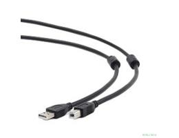 Gembird/Cablexpert CCF2-USB2-AMBM-10 USB 2.0 Pro Кабель  , AM/BM, 3м, экран, 2феррит.кольца, черный, пакет