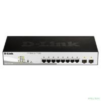 D-Link DGS-1210-10P/FL1A Управляемый L2 коммутатор с 8 портами 10/100/1000Base-T и 2 портами 1000Base-X SFP (8 портов PoE 802.3af/at, PoE бюджет 65 Вт)