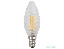 ЭРА Б0027935 Лампочка светодиодная F-LED BTW-5W-827-E14 Е14 / E14 5Вт филамент свеча витая матовая теплый белый свет 