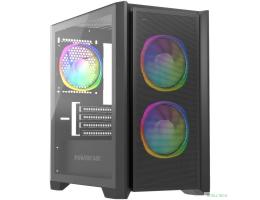 Powercase Alisio Micro Z3B ARGB, Tempered Glass, 3x 120mm ARGB fan, чёрный, mATX  (CAMZB-A3)