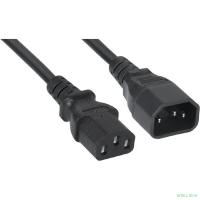 Cabeus PC-189-VDE-1.0-1.2M Кабель питания монитор-компьютер IEC 320 C13 - IEC 320 C14 (3x1.0), 1.2 м