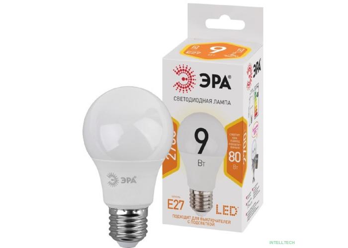 ЭРА Б0032246 Лампочка светодиодная STD LED A60-9W-827-E27 E27 / Е27 9Вт груша теплый белый свет