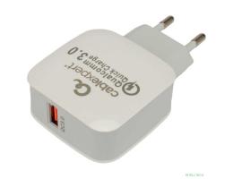 Cablexpert Зарядное устройство MP3A-PC-40 18Вт, 3А, QC3.0, 1xUSB, белый, пакет