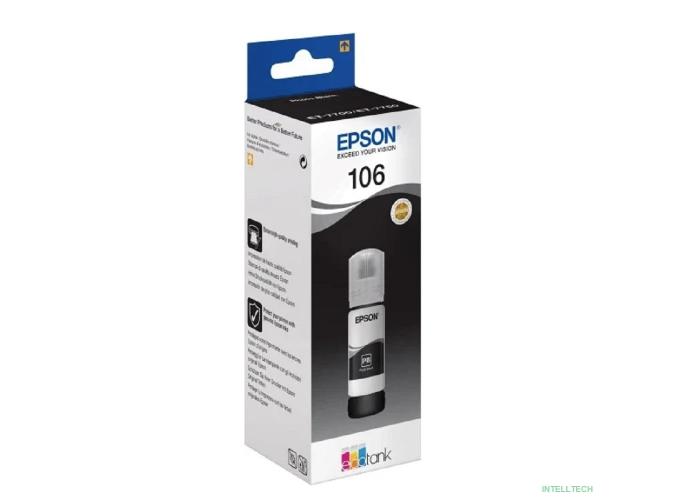 EPSON C13T00R140  Контейнер 106 с черными фото чернилами для L7160/7180, 70 мл