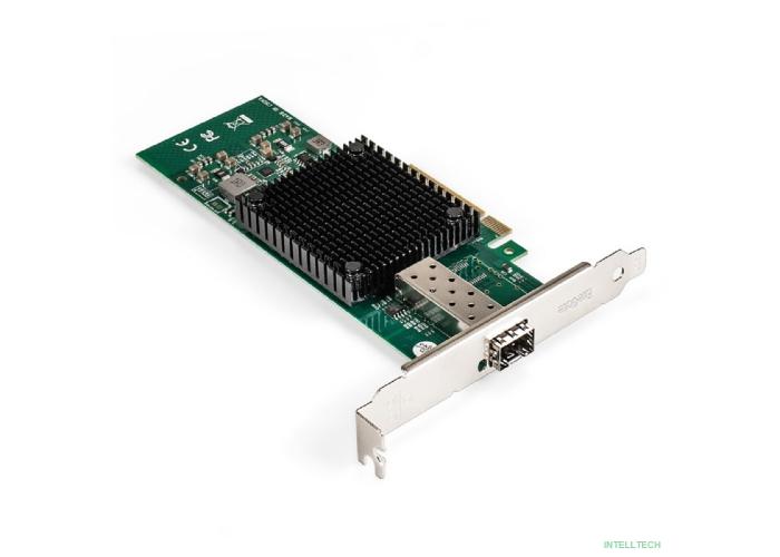 Exegate EX296227RUS Сетевой адаптер ExeGate EXE-X520-DA1 (PCI-E x8 v3.0, порты 1xSFP+ 10Gb/s (10/5/2.5/1Gb/s, 100Mb/s), Server NIC Intel Chipset JL82599EN)