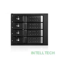 Procase T3-304-SATA3-BK {Hot-swap корзина 4 SATA3/SAS 6Gb (черный) hotswap trayless aluminium mobie rack module (3x5,25) 1xFAN 80x15mm}