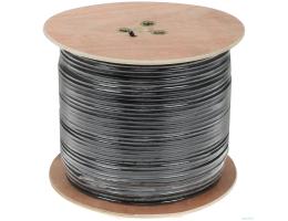 5bites Кабель FS6570-305APE-M Витая пара FTP/SOLID/6CAT/CCAG/PE/BLACK/OUTDOOR/MESSENGER/DRUM/305M