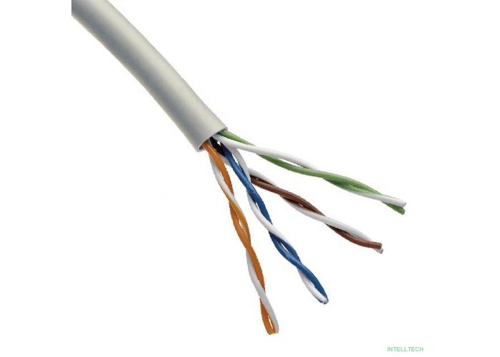 Rexant (02-0005 ) Кабель витая пара U/UTP, CAT 5e, PVC, 4х2х0,52 мм, 24AWG, INDOOR, SOLID, серый, 305 м PRO