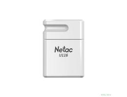 Netac USB Drive 128GB U116  <NT03U116N-128G-32WH>, USB3.2, миниатюрная пластиковая белая