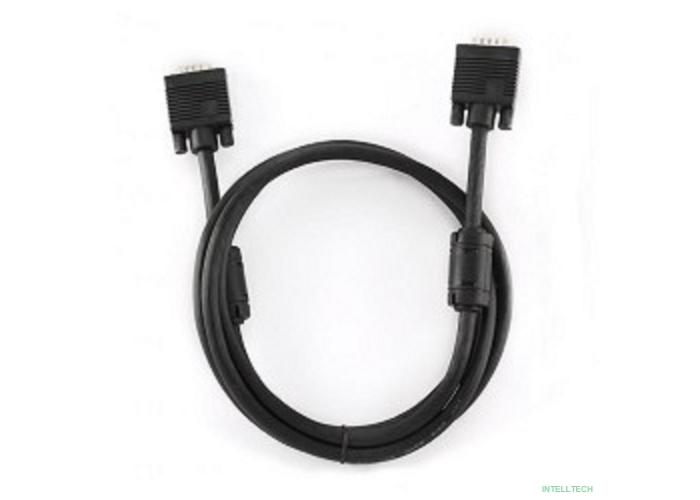 Gembird/Cablexpert CC-PPVGA-6B,  Кабель VGA Premium,15M/15M, 1.8м, тройн.экран, феррит.кольца, чёрный, пакет