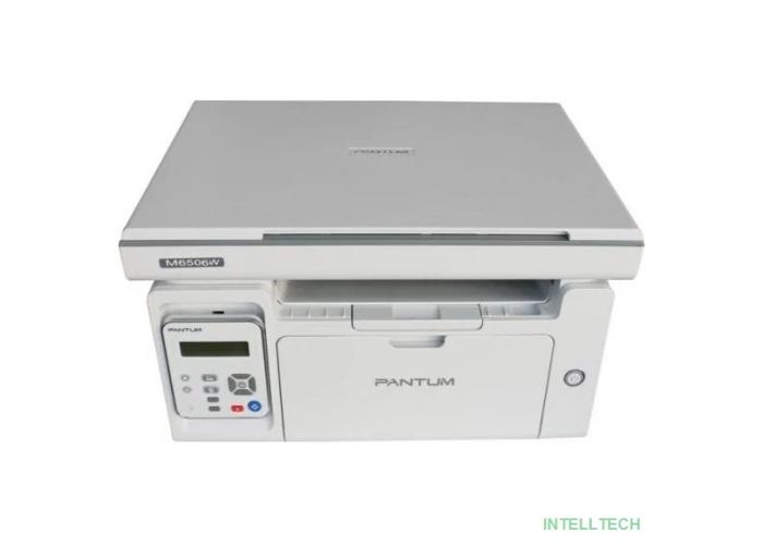 Pantum M6506NW МФУ лазерное ЧБ, А4, C/P/S, 22 стр/мин, 1200 x 1200 dpi, 128Мб RAM, лоток 150 стр, USB/Lan/WiF, 700стр. картридж, серый корпус