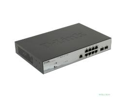 D-Link DGS-1210-10P/ME/B1A Управляемый L2 коммутатор с 8 портами 10/100/1000Base-T и 2 портами 1000Base-X SFP (8 портов PoE 802.3af/at, PoE-бюджет 78 Вт)