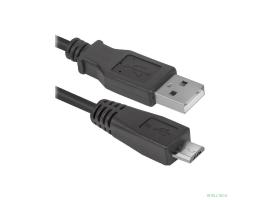 Defender USB08-06 USB 2.0 кабель для соед. USB 2.0 AM-MicroBM,1.8м, PolyBag   (87459)