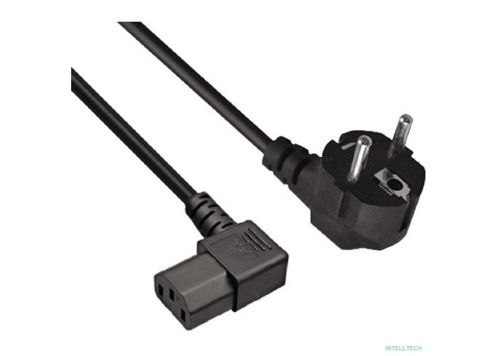 Exegate EX297777RUS Кабель питания OfficePC PC-1,8 450W (Евровилка Schuko ->C13 угловой, черный, 1.8м)