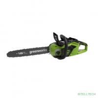 Greenworks Цепная пила аккумуляторная GreenWorks  GD40CS18K4, 40V, 40 см, бесщеточная,  до 1,8 КВТ, с АКБ 4АЧ и ЗУ [2005807UB]