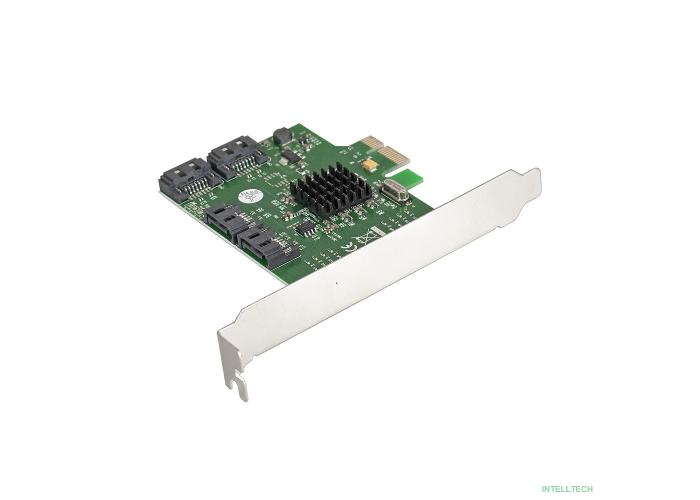 Exegate EX283710RUS Контроллер EXE-503 PCI-E 2.0, SATA3 6Gb/s, 4 int (OEM)