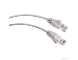 Cabeus PC-UTP-RJ45-Cat.5e-0.3m Патч-корд U/UTP, категория 5е, 2xRJ45/8p8c, неэкранированный, серый, PVC, 0.3м     