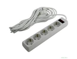 Exegate EX279180RUS Сетевой фильтр ExeGate SP-5-7W (5 розеток, 7м, евровилка, белый)