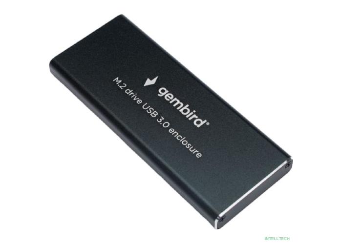 Gembird EEM2-SATA-1 Внешний корпус USB 3.0 для M2 SATA порт MicroB, металл, черный