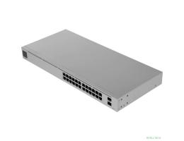 UBIQUITI USW-24-POE PoE-коммутатор в стойку, 24х 1G RJ45, 2х SFP, раздача 95 Вт