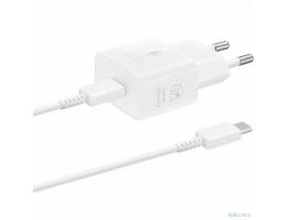 Сетевое зарядное устройство Samsung EP-T2510,  USB type-C,  USB type-C,  25Вт,  3A,  белый [ep-t2510xwegeu]