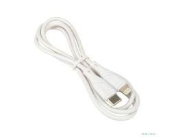 Cablexpert Кабель USB2.0 Lightning/Type-C, 2.1А, 20Вт, PD, медь, Mobile1, 1м, белый, коробка (CCB-USB2-CMAPO1-1MW)