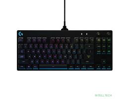 920-009393 Logitech Клавиатура Gaming Pro механическая черный USB оригинальная заводская гравировка RU/LAT
