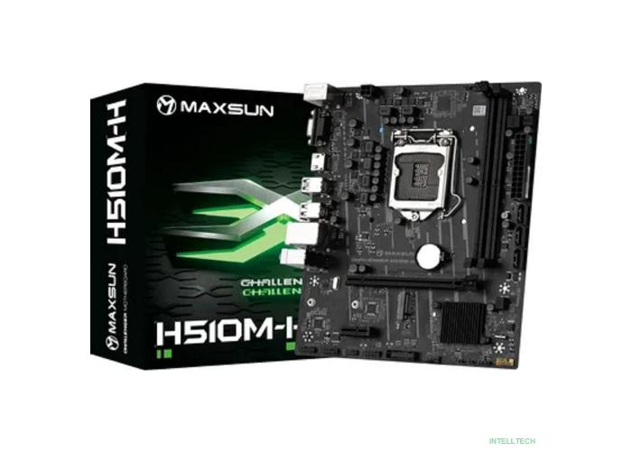 MAXSUN MS-Challenger H510M-H (Socket 1200, mATX, H470, 2*DDR4, VGA/HDMI, 3*SATA3, 1*M.2, 1*PCIEx16/1*PCIEx1, 6*USB 2.0, 2*USB 3.2 Gen1, LAN 1*1G, RTL)