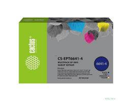 Чернила Cactus CS-EPT6641-4 голубой/пурпурный/желтый/черный набор 4x100 мл для Epson L100/L110/L120/L132/L200/L210/L222/L300/L312/L350/L355/L362/L366/L456/L550/L555/L566/L1300