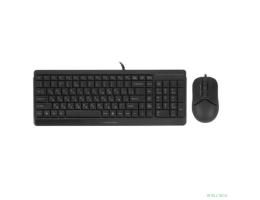 Клавиатура + мышь A4Tech Fstyler F1512 клав:черный мышь:черный USB (F1512 BLACK)