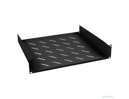 Cabeus SH-J017-2U-400-BK Полка перфорированная для шкафов 19" 2U Cabeus SH-J017-2U-400-BK черная [8629c] 