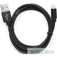 Gembird Кабель USB 2.0 Cablexpert CC-ApUSB2bk1m, AM/Lightning 8P, 1м, нейлоновая оплетка, алюминиевые разъемы, черный, пакет