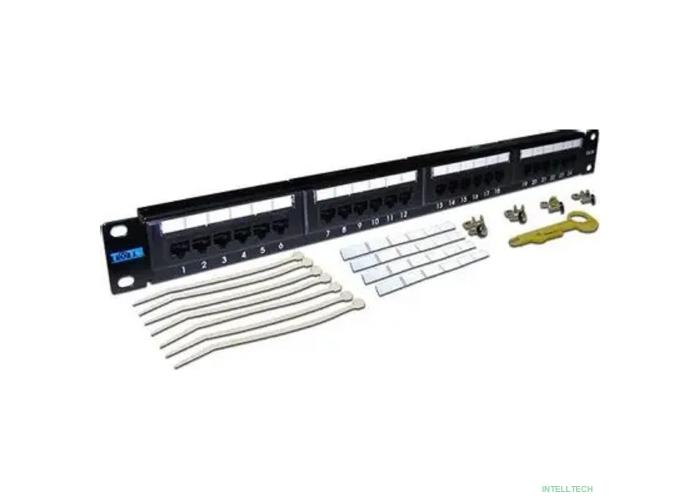 Lanmaster TWT-PP24UTP Патч-панель TWT 24 порта, UTP, кат.5E, 1U
