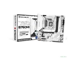 MAXSUN MS-Terminator B760M GKD5 ICE (Socket 1700, mATX, 2*DDR5(96Gb), DP/HDMI, 3*SATA3, 4*M.2, 1*PCIEx16/1*PCIEx4, 6*USB2.0, 2*USB 3.2, LAN 1*2.5G, ARGB, white, RTL)
