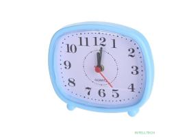 Perfeo Quartz часы-будильник "PF-TC-005", прямоугольные 10*8,5 см, синие