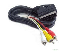 Кабель аудио/видео Gembird, SCART / 3xRCA, с переключателем направления сигнала, 1.8м (CCV-519-001)
